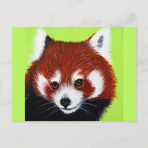Red Panda Painting Postkarte