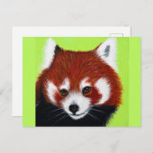 Red Panda Painting Postkarte (Vorne/Hinten)