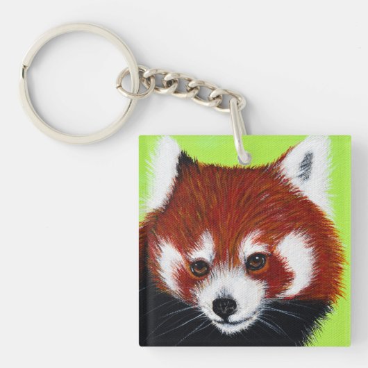 Red Panda Painting Schlüsselanhänger (Vorderseite)