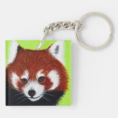 Red Panda Painting Schlüsselanhänger (Rückseite)