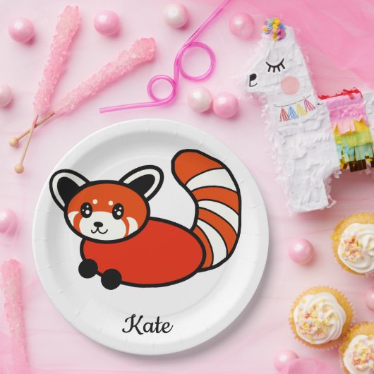 Red Panda Pappteller (Party)