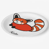 Red Panda Pappteller (Schrägansicht)