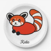 Red Panda Pappteller (Vorderseite)