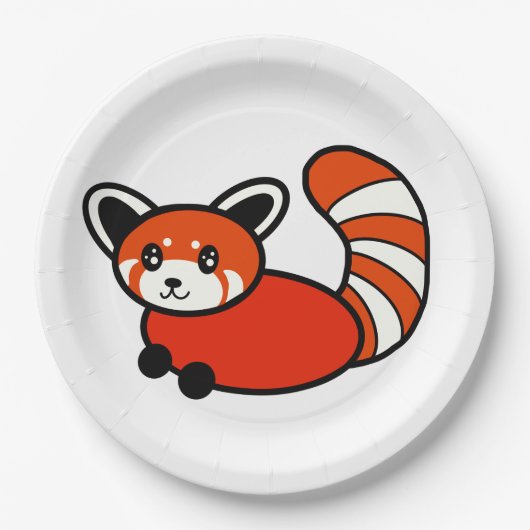 Red Panda Pappteller (Vorderseite)