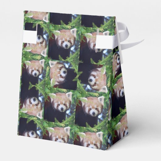 Red Panda Pattern Geschenkschachtel (Rückseite)