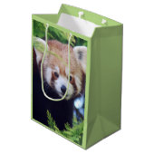 Red Panda Pattern Mittlere Geschenktüte (Rückseite Schrägansicht)