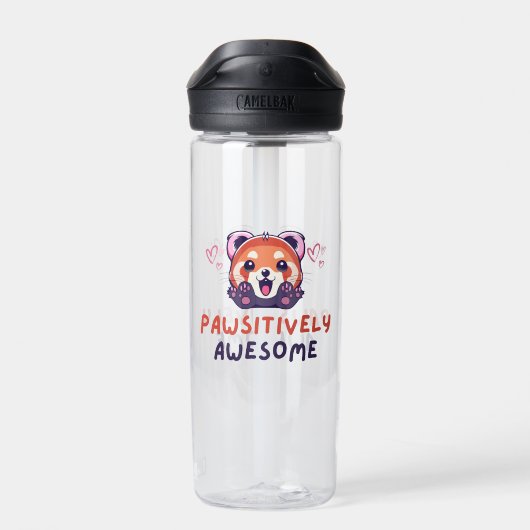 Red Panda Pawsihaft Phantastisch Trinkflasche (Rückseite)