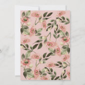 Red Panda Pink Floral Girl Virtual Baby Dusche Einladung (Rückseite)