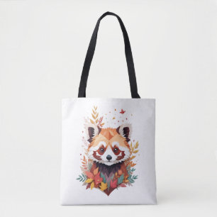 Red Panda Playful Adorable Fun Animal Colorful Fre Tasche