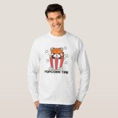 Red Panda Popcorn Time Funny Pun T-Shirt (Vorne ganz)