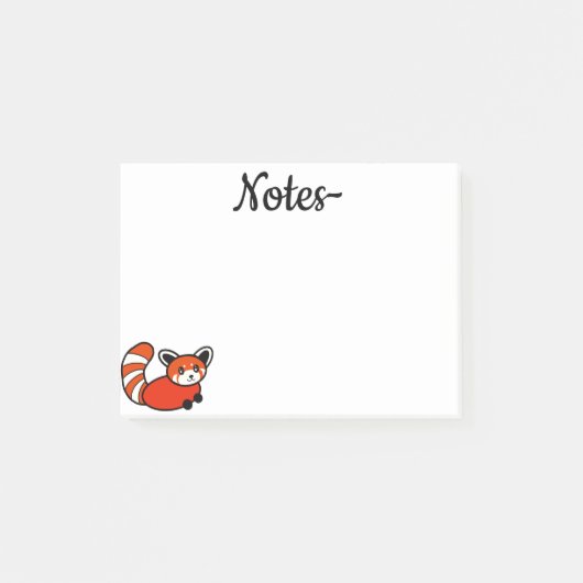 Red Panda Post-it Klebezettel (Vorderseite)