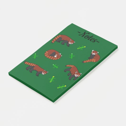 Red Panda Post-it Klebezettel (angewinkelt)