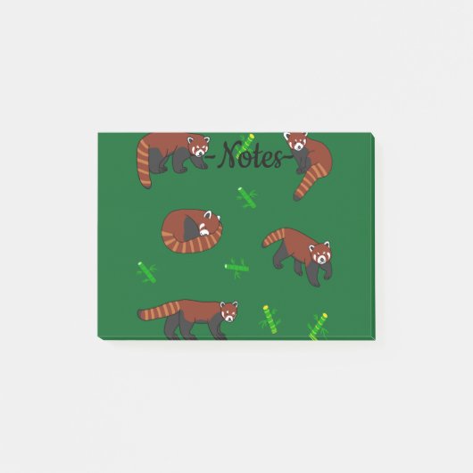 Red Panda Post-it Klebezettel (Vorderseite)