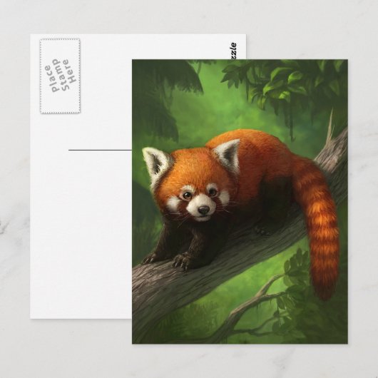Red Panda Postcard Postkarte (Vorne/Hinten)
