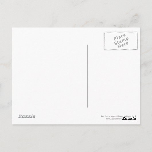 Red Panda Postcard Postkarte (Rückseite)