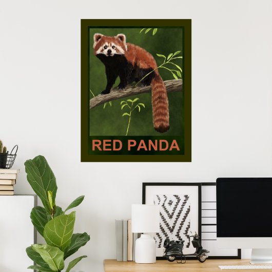 Red Panda Poster (Heimbüro)