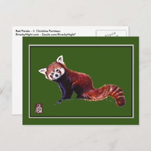 Red Panda Postkarte (Vorne/Hinten)