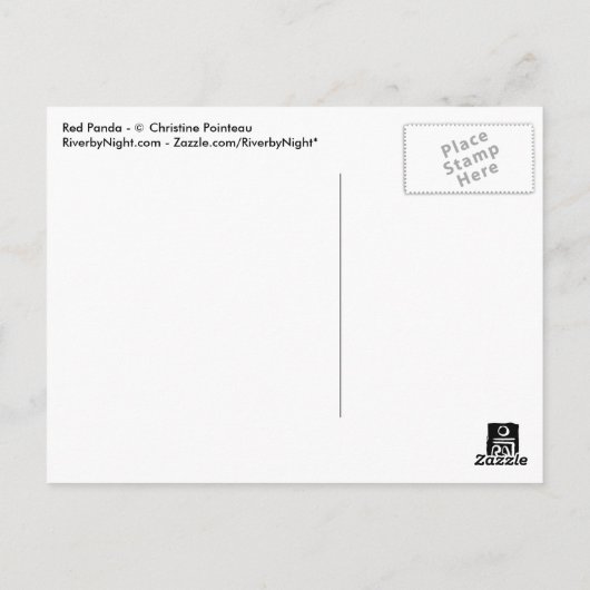 Red Panda Postkarte (Rückseite)