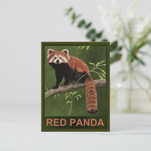 Red Panda Postkarte (Stehend Vorderseite)