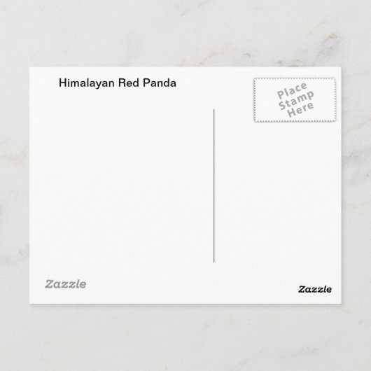 Red Panda Postkarte (Rückseite)