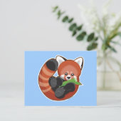 Red Panda Postkarte (Stehend Vorderseite)