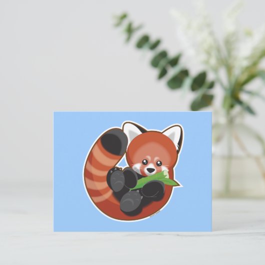 Red Panda Postkarte (Stehend Vorderseite)