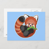 Red Panda Postkarte (Vorne/Hinten)