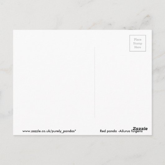 Red Panda Postkarte (Rückseite)