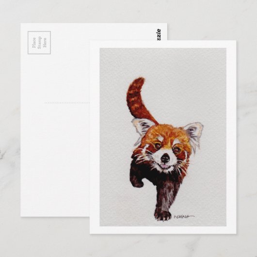 Red Panda Postkarte (Vorne/Hinten)