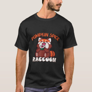 Red Panda Pumpkin Spice Raccoon T-Shirt