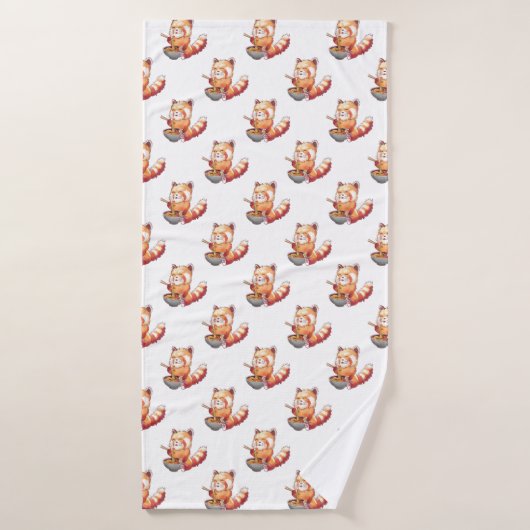 Red Panda Ramen Bath Handtuch Badehandtuch (Badehandtuch)