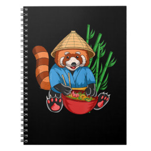 Red Panda Ramen Cook Männer Frauen Kinder Ramen Ge Notizblock