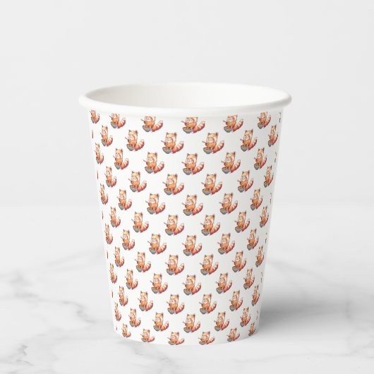 Red Panda Ramen Paper Cups Pappbecher (Vorderseite)