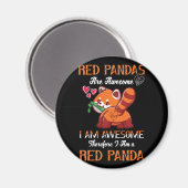 Red Panda Red Panda Lover Red Panda Magnet (Vorderseite/Rückseite)