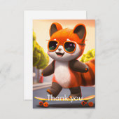 Red Panda Rides Dankeskarte (Vorne/Hinten)