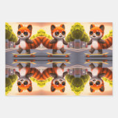 Red Panda Rides Geschenkpapier Set (Vorderseite 3)