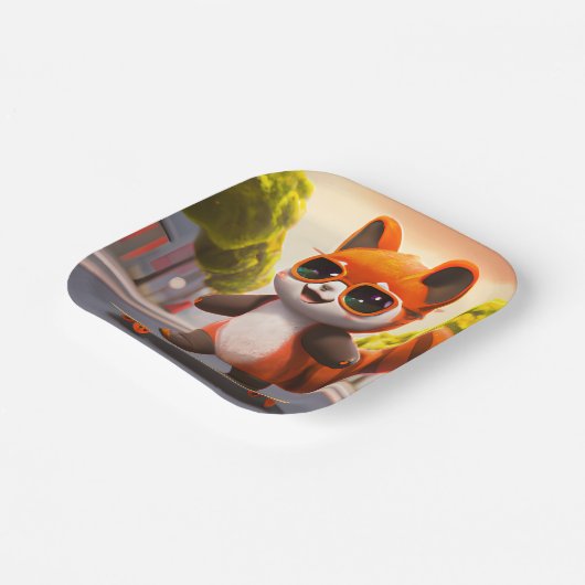 Red Panda Rides Paper Teller (Gewinkelt)