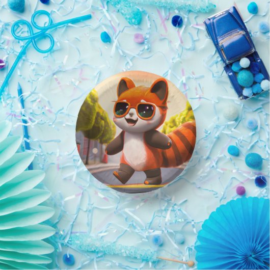 Red Panda Rides Pappteller (Party)
