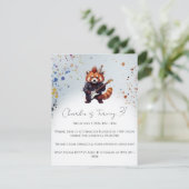 Red Panda Rocker Birthday Invitation (Stehend Vorderseite)