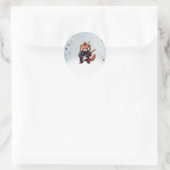 Red Panda Rocker Birthday Sticker (Tasche)