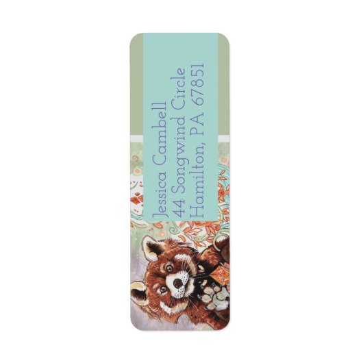 Red Panda Rücksendeadresse (Vorne)