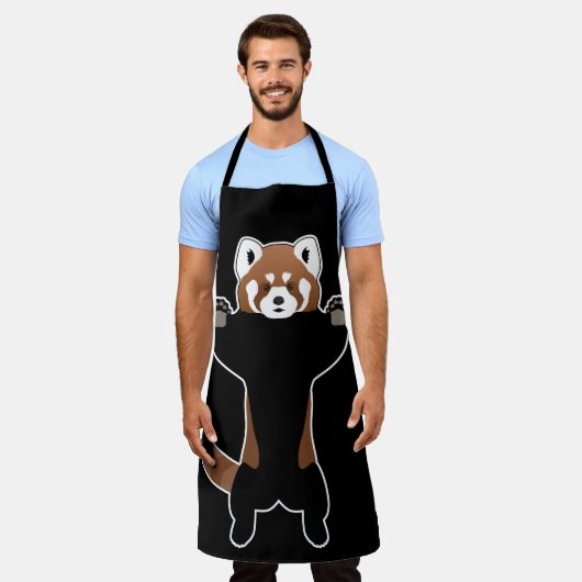 Red Panda Schürze (Getragen)
