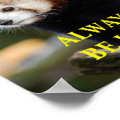 Red Panda sind nette inspirierende Zitate nach Maß Poster (Ecke)