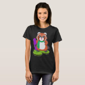 Red Panda Skier Ski T-Shirt (Vorne ganz)