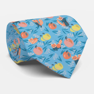 'Red Panda' Sky Blue Apple Neck Tie Krawatte