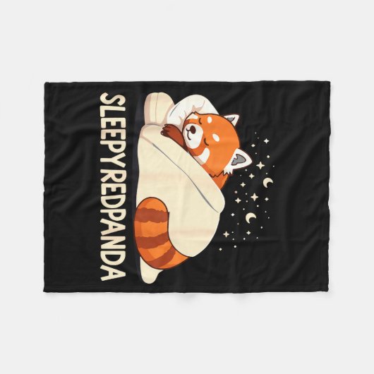 Red Panda Sleep Pajamas  Fleecedecke (Vorderseite (Horizontal))
