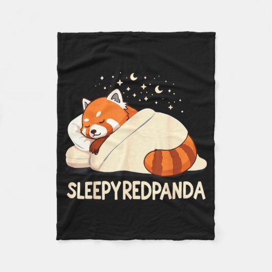 Red Panda Sleep Pajamas Fleecedecke (Vorderseite)