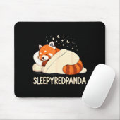 Red Panda Sleep Pajamas Mousepad (Mit Mouse)