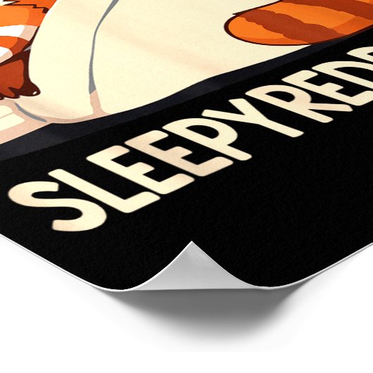 Red Panda Sleep Pajamas  Poster (Ecke)