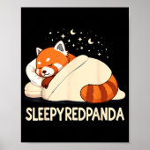 Red Panda Sleep Pajamas  Poster (Vorne)